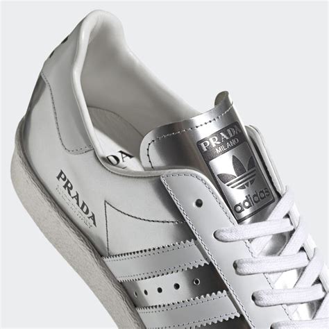 Prada x Adidas superstar silver